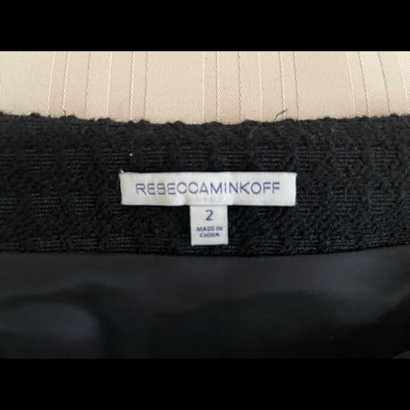 Rebecca Minkoff Black Wool Mini Skirt 2 - Picture 4 of 7